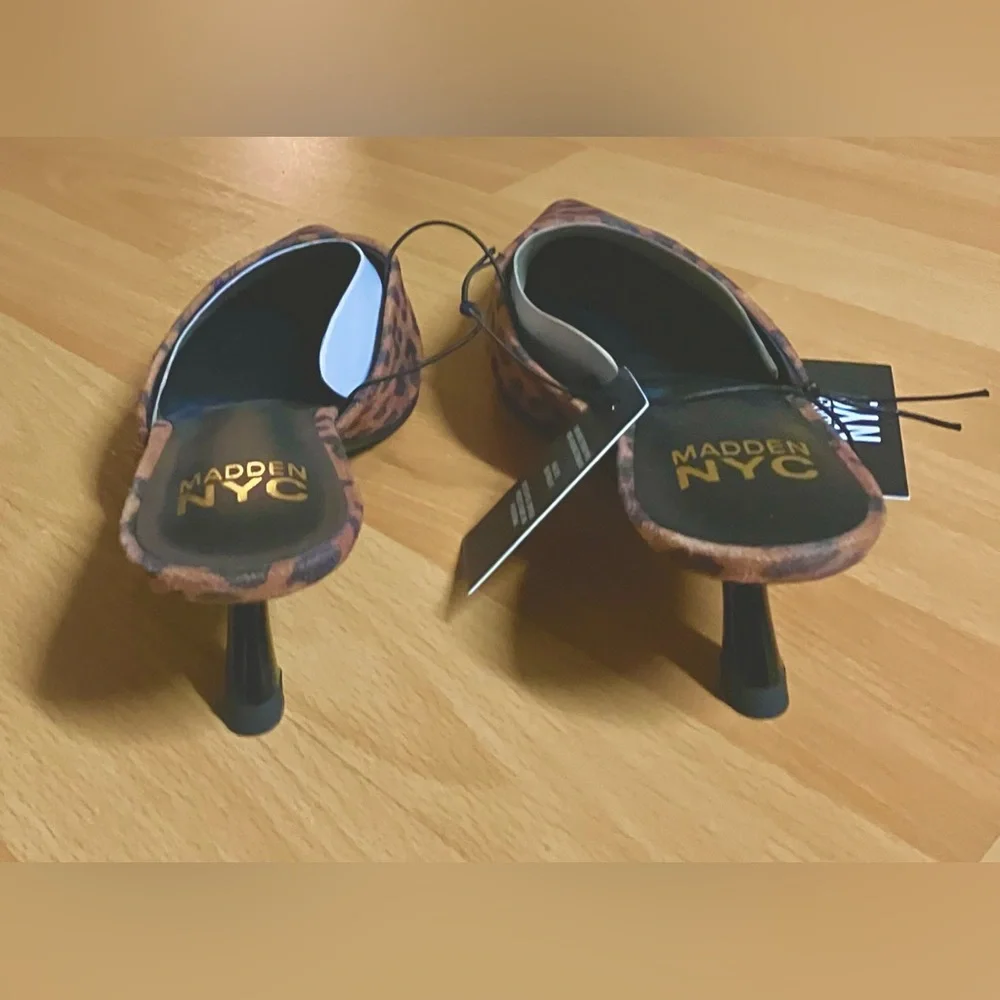 Steve Madden Leopard Print Kitten Heel Mules - Size 7.5 - Picture 6 of 6